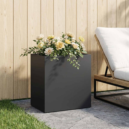 Trädgårdsplanterare Svart 50 x 30 x 50 cm Kallvalsat stål