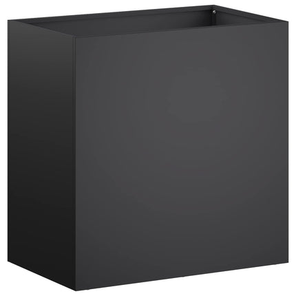 Trädgårdsplanterare Svart 50 x 30 x 50 cm Kallvalsat stål
