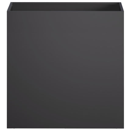 Trädgårdsplanterare 2 st Svart 50 x 30 x 50 cm Kallvalsat stål