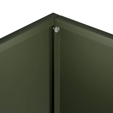 Trädgårdsplanterare Olivgrön 50 x 30 x 50 cm Kallvalsat stål