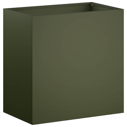 Trädgårdsplanterare Olivgrön 50 x 30 x 50 cm Kallvalsat stål