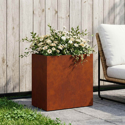 Trädgårdsplanterare Rostig 50 x 30 x 50 cm Väderbeständig stål