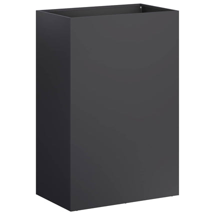 Trädgårdsplanterare 2 st Svart 50 x 30 x 75 cm Kallvalsat stål