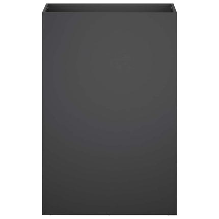 Trädgårdsplanterare 2 st Svart 50 x 30 x 75 cm Kallvalsat stål