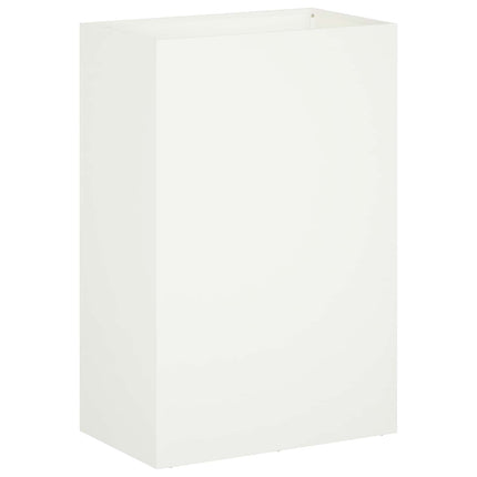 Trädgårdsplanterare 2 st Vit 50 x 30 x 75 cm Kallvalsat stål