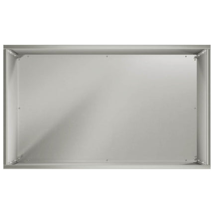 Trädgårdsplanterare 2 st Silver 50 x 30 x 75 cm Rostfritt stål