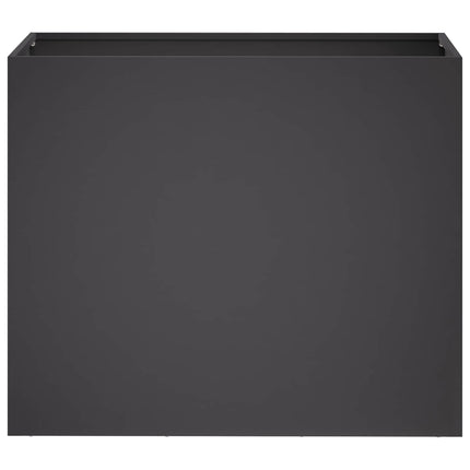 Trädgårdsplanterare 2 st Svart 60 x 30 x 40 cm Kallvalsat stål