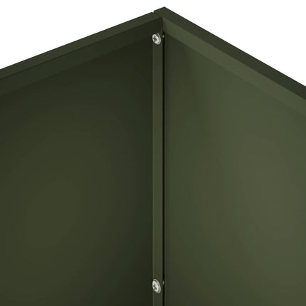 Trädgårdsplanterare Olivgrön 60 x 30 x 40 cm Kallvalsat stål