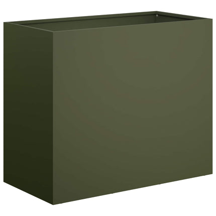 Trädgårdsplanterare Olivgrön 60 x 30 x 40 cm Kallvalsat stål