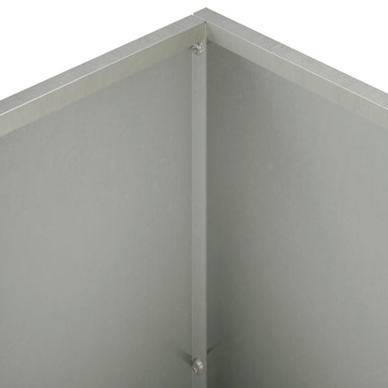 Trädgårdsplanterare 2 st Silver 60 x 30 x 40 cm Rostfritt stål