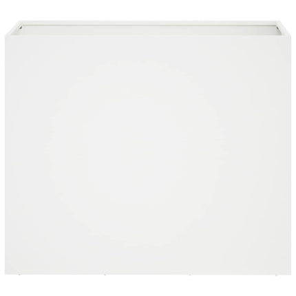Trädgårdsplanterare Vit 60 x 30 x 50 cm Kallvalsat stål