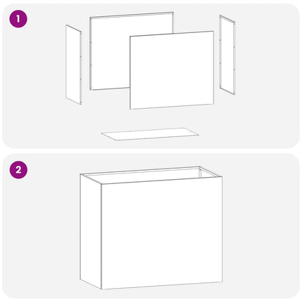 Trädgårdsplanterare Antracit 60 x 30 x 50 cm Kallvalsat stål
