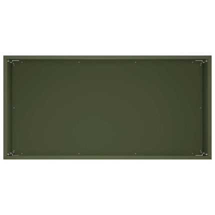 Trädgårdsplanterare Olivgrön 60 x 30 x 50 cm Kallvalsat stål
