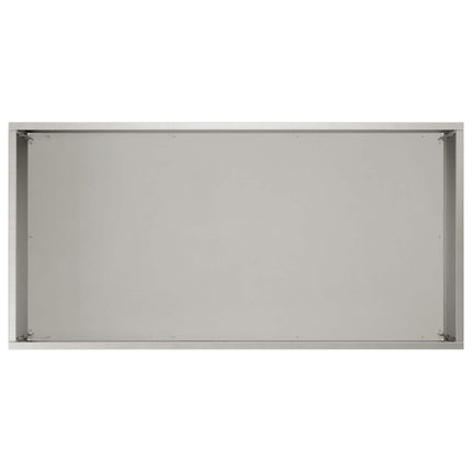 Trädgårdsplanterare Silver 60 x 30 x 50 cm Rostfritt stål