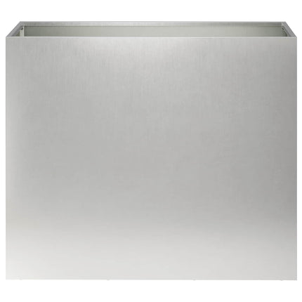Trädgårdsplanterare 2 st Silver 60 x 30 x 50 cm Rostfritt stål