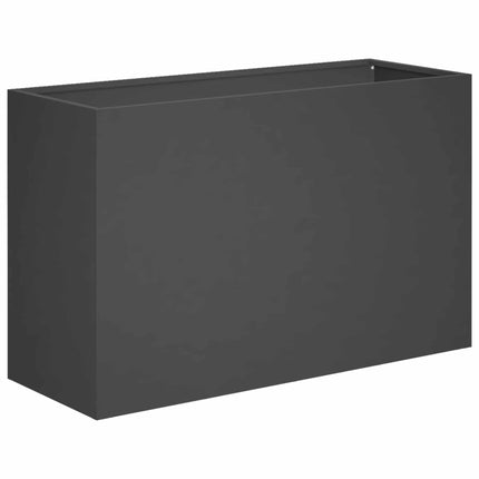Trädgårdsplanterare Svart 80 x 30 x 40 cm Kallvalsat stål