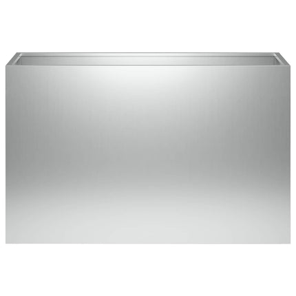 Trädgårdsplanterare 2 st Silver 80 x 30 x 40 cm