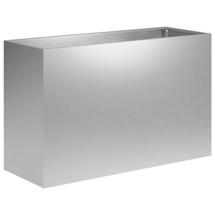 Trädgårdsplanterare 2 st Silver 80 x 30 x 50 cm