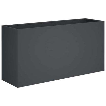 Trädgårdsplanterare 2 st Antracit 100 x 30 x 40 cm