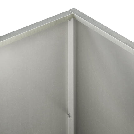 Trädgårdsplanterare Silver 100 x 30 x 40 cm Rostfritt stål