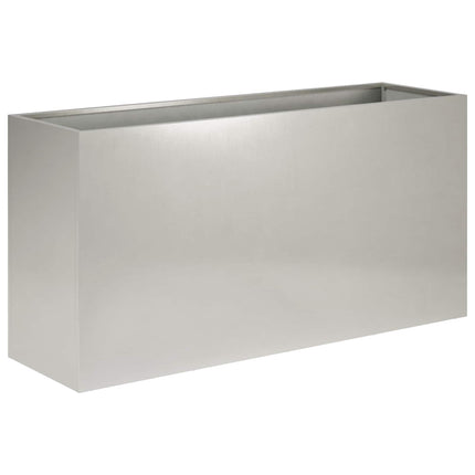Trädgårdsplanterare Silver 100 x 30 x 40 cm Rostfritt stål