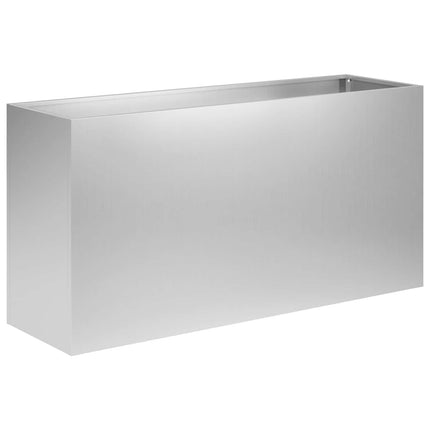 Trädgårdsplanterare 2 st Silver 100 x 30 x 40 cm