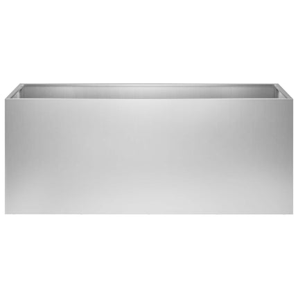 Trädgårdsplanterare 2 st Silver 100 x 30 x 40 cm