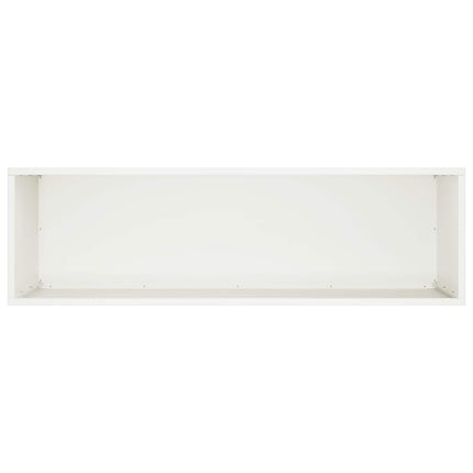 Trädgårdsplanterare Vit 100 x 30 x 50 cm Kallvalsat stål