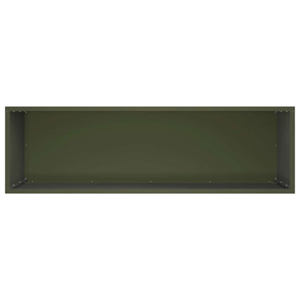 Trädgårdsplanterare 2 st Olivgrön 100 x 30 x 50 cm