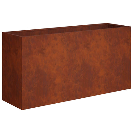 Trädgårdsplanterare Rostig 100 x 30 x 50 cm Väderbeständig stål