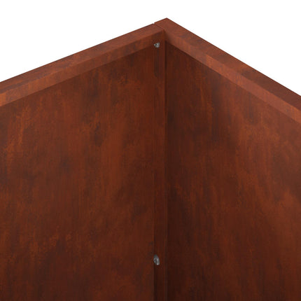 Trädgårdsplanterare 2 st Rostig 100 x 30 x 50 cm