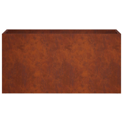 Trädgårdsplanterare 2 st Rostig 100 x 30 x 50 cm
