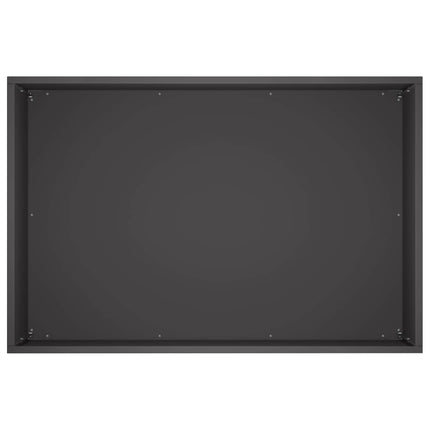 Trädgårdsplanterare 2 st Svart 50 x 40 x 40 cm Kallvalsat stål