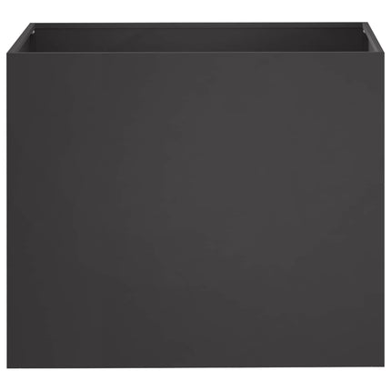 Trädgårdsplanterare 2 st Svart 50 x 40 x 50 cm Kallvalsat stål