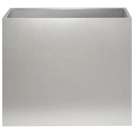 Trädgårdsplanterare 2 st Silver 50 x 40 x 50 cm Rostfritt stål