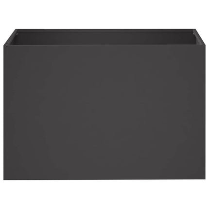 Trädgårdsplanterare 2 st Svart 60 x 40 x 40 cm Kallvalsat stål