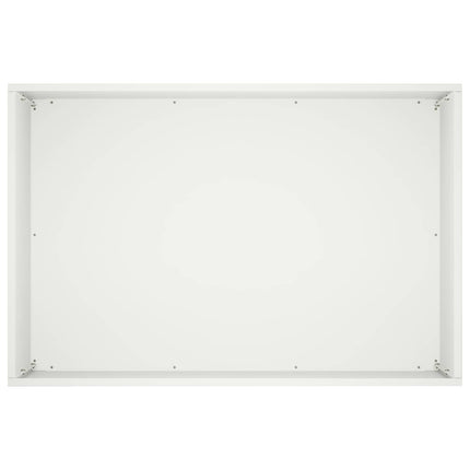 Trädgårdsplanterare 2 st Vit 60 x 40 x 40 cm Kallvalsat stål