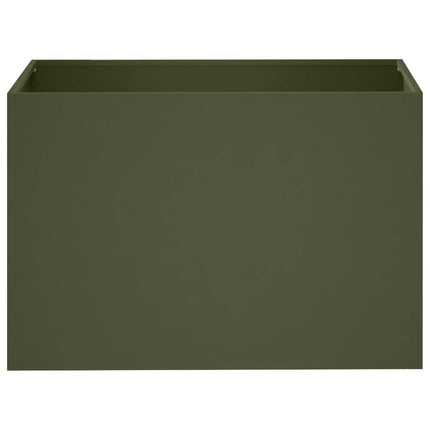 Trädgårdsplanterare Olivgrön 60 x 40 x 40 cm Kallvalsat stål