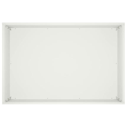 Trädgårdsplanterare Vit 60 x 40 x 50 cm Kallvalsat stål