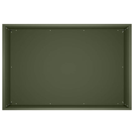 Trädgårdsplanterare Olivgrön 60 x 40 x 50 cm Kallvalsat stål