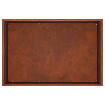 Trädgårdsplanterare 2 st Rostig 60 x 40 x 50 cm