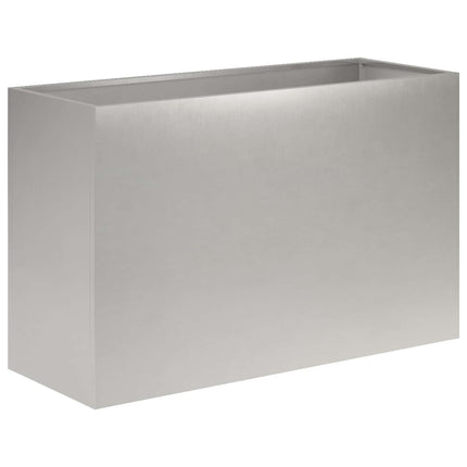 Trädgårdsplanterare Silver 80 x 40 x 50 cm Rostfritt stål