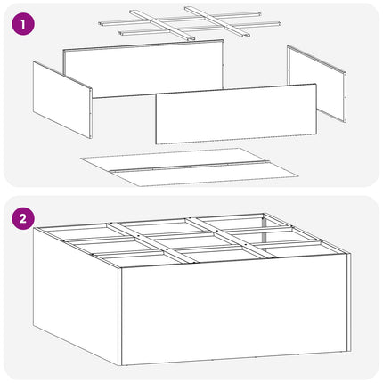 Trädgårdsplanterare Antracit 100 x 100 x 20 cm Kallvalsat stål