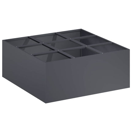 Trädgårdsplanterare Antracit 100 x 100 x 20 cm Kallvalsat stål