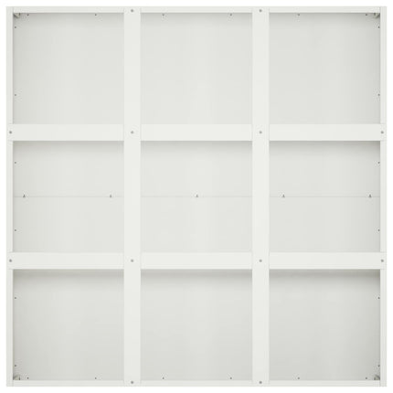 Trädgårdsplanterare Vit 100 x 100 x 30 cm Kallvalsat stål