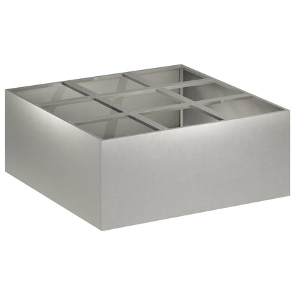 Trädgårdsplanterare Silver 100 x 100 x 30 cm Rostfritt stål