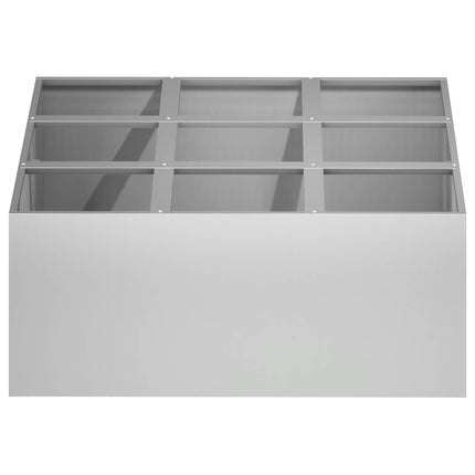 Trädgårdsplanterare Silver 100 x 100 x 30 cm Galvaniserat stål