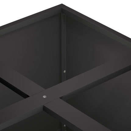 Trädgårdsplanterare Svart 100 x 100 x 40 cm Kallvalsat stål