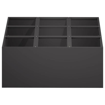 Trädgårdsplanterare Svart 100 x 100 x 40 cm Kallvalsat stål
