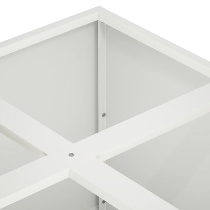 Trädgårdsplanterare Vit 100 x 100 x 40 cm Kallvalsat stål